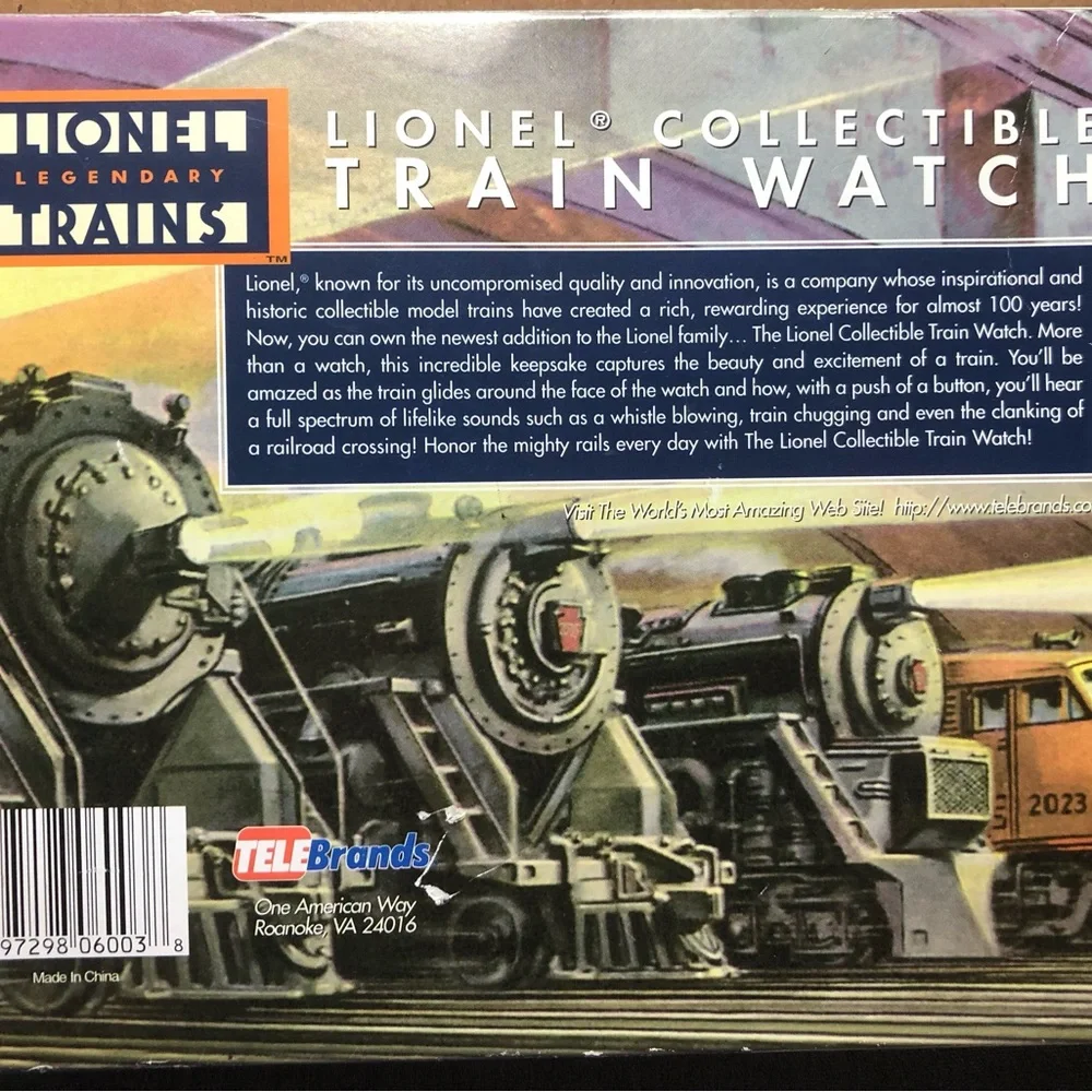 Vintage Lionel Collectible Train Watch Real Train Sounds Collector's Edition